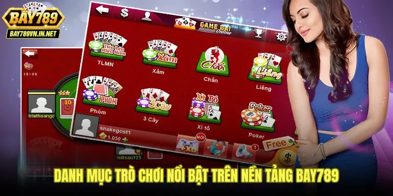 Danh mục game bài Bay789 sắp xếp theo kỹ năng và sở thích người chơi