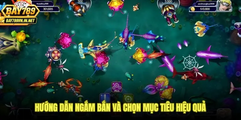 Kỹ thuật ngắm bắn cá vui Bay789 theo hướng di chuyển mục tiêu